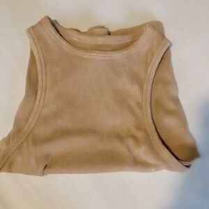 Light brown short sleeve shirt